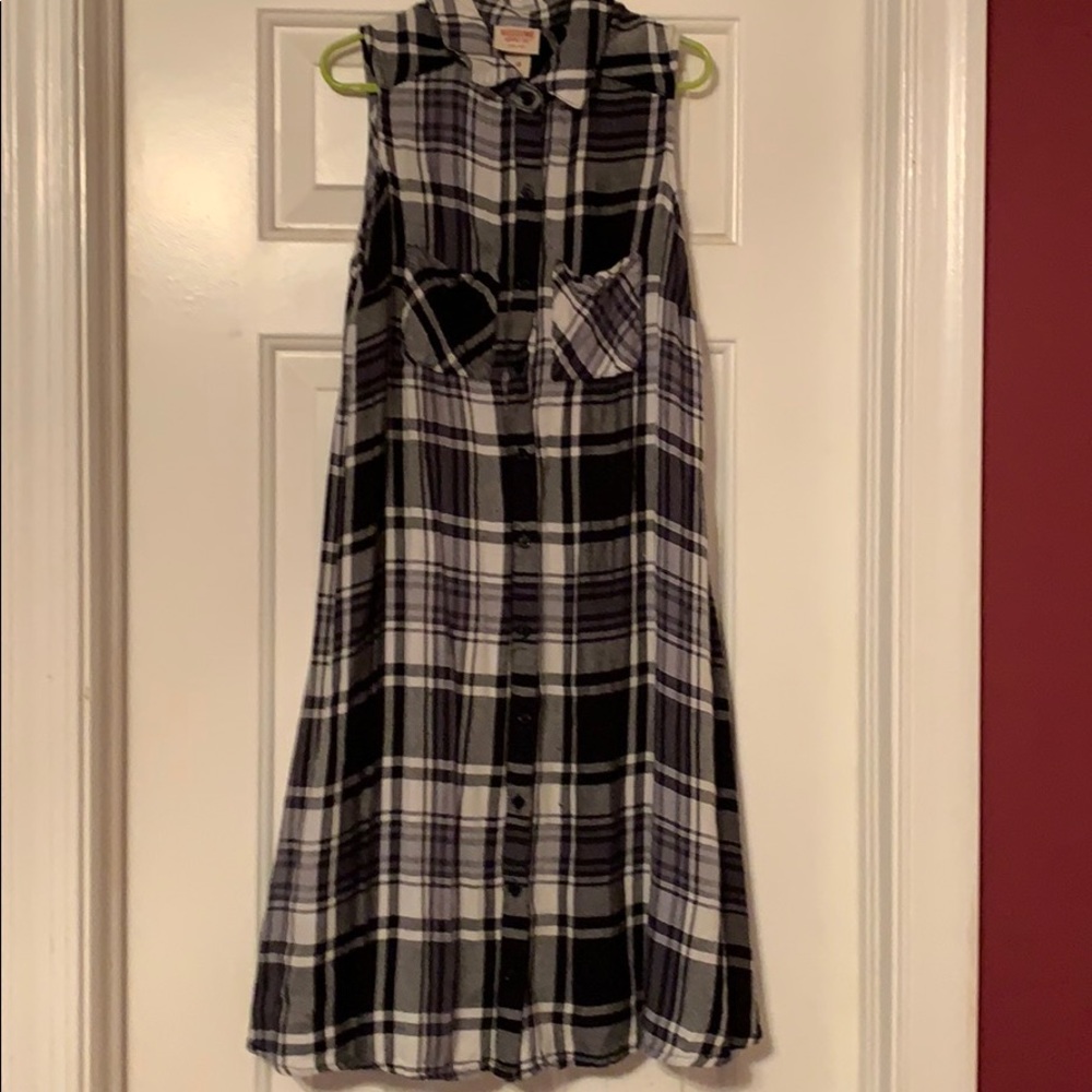 Black and white flannel dress